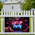 thumbnail image 6 of LUUFILx Let's Go Party Neon Backdrop Banner High Heels Disco Decoration Background for Girls Night Out Celebration Party Supplies Lipstick Props, 6 of 7