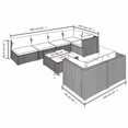 thumbnail image 1 of vidaXL 8 Piece Garden Lounge Set with Cushions Grey Poly Rattan, 1 of 5