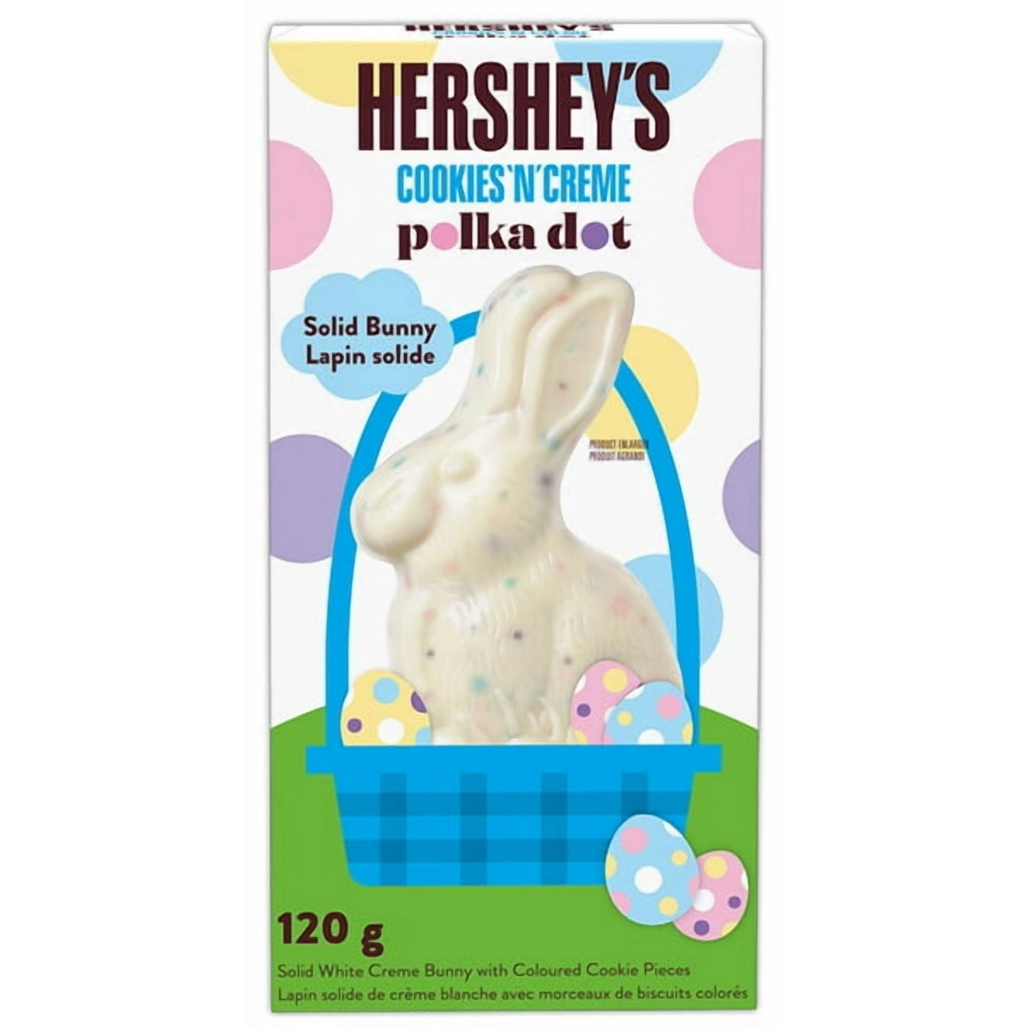 4✳B  Dot Bunny CandyStripeBunny HERSHEY'S COOKIES 'N' CREME POLKA DOT Bunny, 120g - Walmart.ca