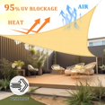 thumbnail image 2 of Vela de sombra triangular Shade&Beyond de 4,9 m, permeable, color arena, 2 of 7