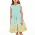 thumbnail image 1 of Liquidation d'Été à Prix Réduit! WRKEKC Robe d'Été pour Fille, Robe Décontractée pour Fille, Robe d'Été Sans Manches à Col Rond avec Imprimé à Paillettes pour Fille, Robe pour Enfant de Taille Moyenne à Taille Froncée, Robe pour Enfant 4 Ans, 1 of 7