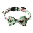 thumbnail image 2 of Linnome St Patrick's Day Cat Collar Bow with Bell Pet Accessory for Irish Holiday Festivities and Feline Festive Styling, 2 of 6