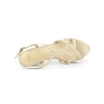 thumbnail image 4 of BLISSFUL STEP Women's Shoes T Strap Slingback Platform Stiletto Heel Sandals Beige 8, 4 of 8