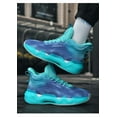 thumbnail image 3 of Bolognifi Unisex Fluorescent Basketball Shoes Sneakers Super Light High Top Graffiti Style Combat Basketball Boots, 3 of 5