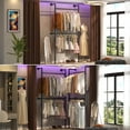 thumbnail image 7 of Aheaplus 3.5FT Wall Mounted Industrial Pipe Clothing Rack - Heavy Duty & Reversible, Space-Saving for Closets & Small Spaces ,Black, 7 of 7