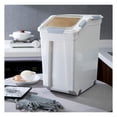 thumbnail image 2 of 32.5 Liter / 35 lbs Pet Food Storage Container with Measuring Cup, BPA free, For | | Rice | Grain | Flour, White & Gray, 1 count, 2 of 9
