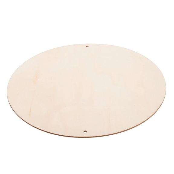 LOLIPPYY 1Pack Round Wood Board Brown Unfinished Plank for Artists DIY Craft Handmade Projects