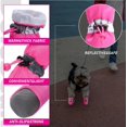 thumbnail image 5 of Waterproof Dog Shoes for Small Dogs, Puppy Booties with Reflective Straps, Anti-Slip Dogs Boots for Hot Pavement Boots, Dog Paw Protector Shoes for Indoor Hardfloors and Snowy Day (Pink, 5), 5 of 7