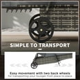 thumbnail image 6 of Spaco 5-Level Rattan Pool Lounge Chair with Adjustable Backrest, Wheels, Pillow, and Headrest, Perfect for Outdoor Relaxation, Gray, 6 of 11