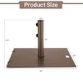 thumbnail image 2 of Gymax Base Carrée Lestée pour Parasol de Patio, Support 50 Lb pour l'Extérieur avec 3 Adaptateurs, 2 of 10
