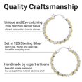 thumbnail image 4 of Heart Funky Earring Hoops - Cubic Zirconia Birthday Earrings for Women Yellow Jewelry Birthday Christmas Gifts for Her - Yellow, 4 of 7