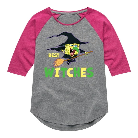 SpongeBob SquarePants - Best Witches - Toddler And Youth Girls Raglan Graphic T-Shirt