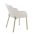 thumbnail image 4 of Daniella Contemporary Dining Chair in Gold Steel and Cream Velvet by LumiSource - Set of 2, 4 of 4
