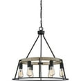 thumbnail image 3 of Chandelier 6 Light Steel-Brushed Silver Finish    -Traditional Installation Quoizel Lighting Brt5006bsr, 3 of 7