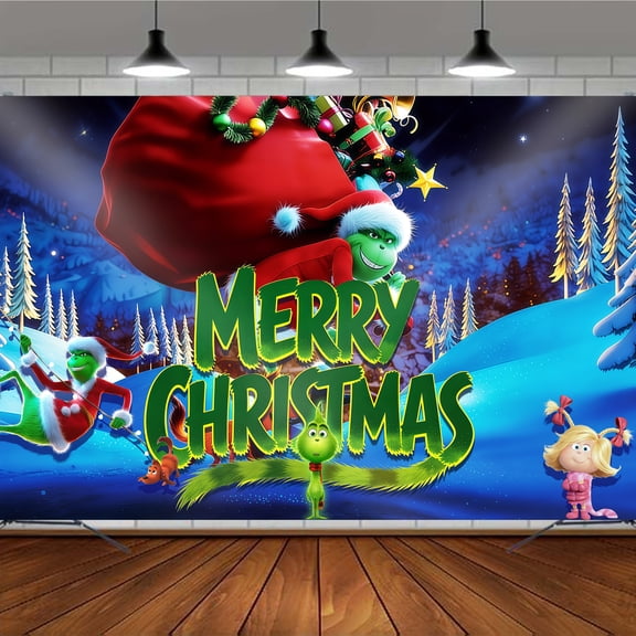 Merry Christmas Backdrop - Merry Christmas Banner Backdrops for Wall,Christmas Background & Christmas Backdrops for Photography for Christmas Party Decorations