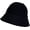 Black, variant on Women Summer Bucket Hat Pure Color Sunbonnet Fedoras Outdoor Fisherman Hat Beach Unisex Folding Cotton Basin Hat