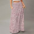 thumbnail image 2 of LWavelet Embossed Floral Maxi Skirt with Side Pockets Women Elegant Daily Casual Flowy Versatile Bottoms Pink L, 2 of 5