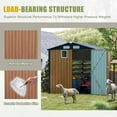 thumbnail image 3 of 6x8 FT Outdoor Steel Storage with Clear Window,Compact Metal Tool Shed,Lockable, 3 of 27