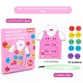 thumbnail image 2 of Pink Wooden Lacing Toy For Kids Threading Activity Fine Motor Skills Development Early Learning Educational Toy Hand-Eye Coordination Training Toy, 2 of 3