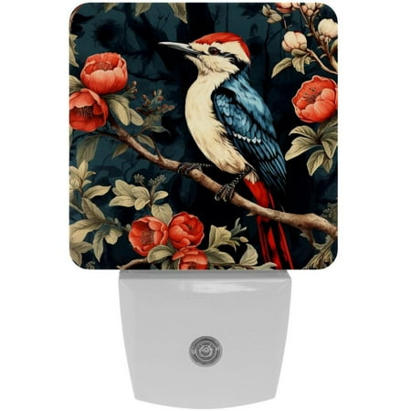 

Woodpecker LED Square Night Lights - Modern Design Soft Glow Energy Efficient - for Bedroom Nursery or Bathroom - Set of 2