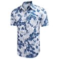 thumbnail image 3 of COOFANDY Mens Hawaiian Shirts Short Sleeve Casual Button Down Tropical Beach Shirt, 3 of 6