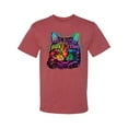 thumbnail image 2 of Wild Bobby, If You're Nice I Might Let You Live With Me Colorful Cat Animal Lover Men's Graphic T-Shirt, Vintage Heather Red, Medium, 2 of 3