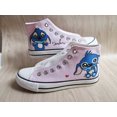 thumbnail image 3 of Nouvelles Chaussures Montantes en Toile Dessinées à la Main pour Filles, Chaussures de Planche à Roulettes Mignonnes avec Dessin Animé, Chaussures de Marche Décontractées et Confortables à Lacets, Chaussures Roses, 3 of 4