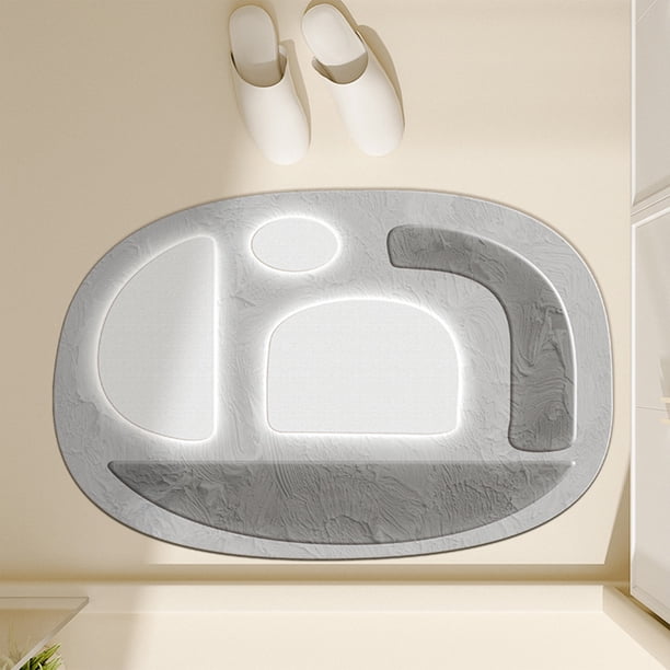 Xihbxyly Alfombrillas de Baño de Goma, Absorbentes de Agua, Antideslizantes, Modernas, Ideales para La Seguridad En La Ducha, Fáciles de Limpiar y Un Elegante Complemento Decorativo.