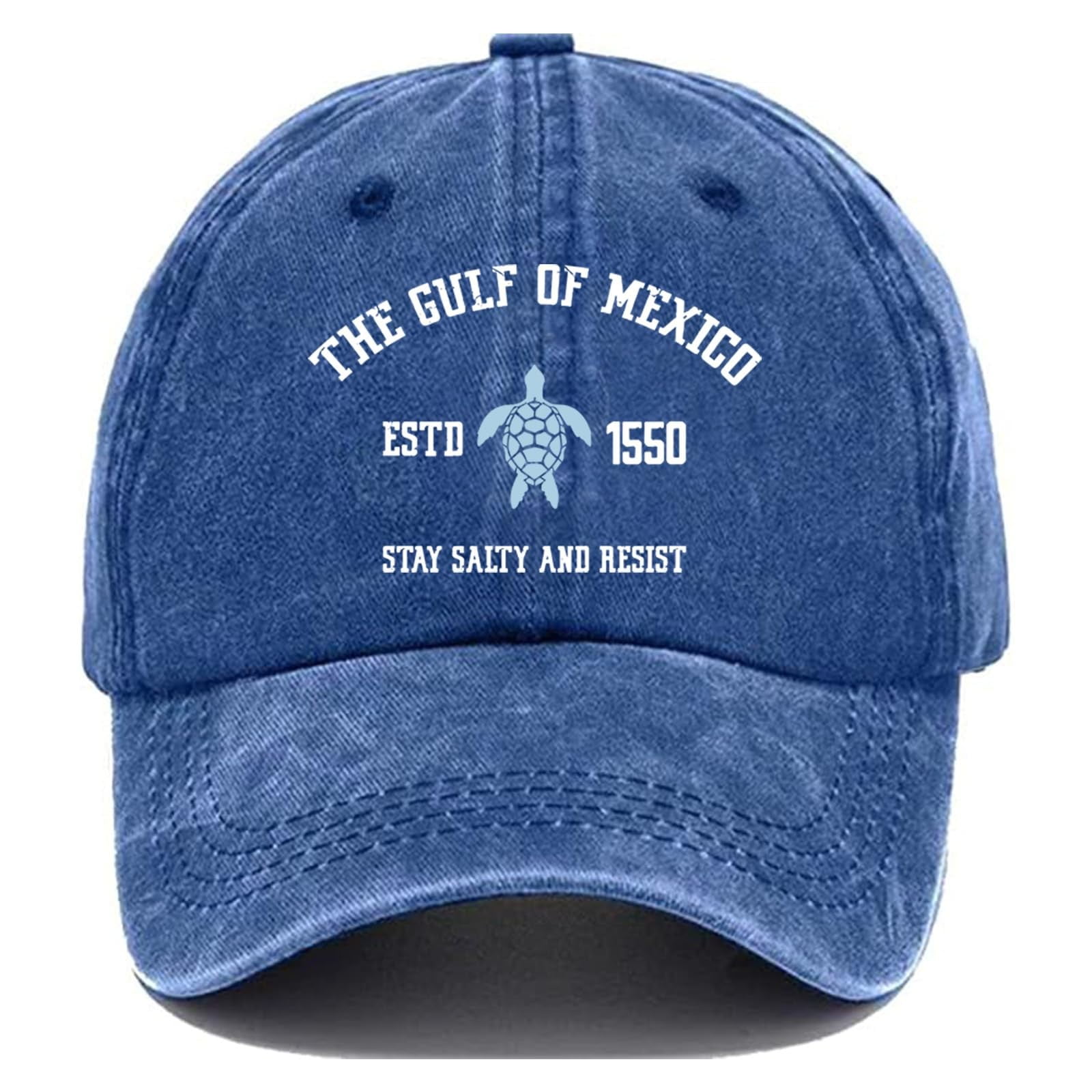 Unisex Blue Vintage Trucker Hat Baseball Snapback Closure Cap for Outdoors Deep Blue- Trucker Snap Back Hat – Mig Sig Outdoors main image 2