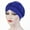 Blue, variant on Women Ruffle Turban Hat Soft Plait India Headwrap for Chemo Cancer Patients Comfortable Breathable Daily Wear Headwear