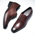 thumbnail image 5 of CMR CHAMARIPA Height Increasing Dress Shoes - Hidden High Heel Shoes - Brown Leather Men's Derbys 7 CM / 2.76 Inches, 5 of 5