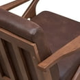 thumbnail image 6 of Omax Decor Zola Solid Wood and Fabric Upholstered Accent Armchair in Brown, 6 of 8