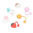 thumbnail image 2 of Bouchons de Paille Mignons, 6 Pcs Couvercle de Paille Mignon Capuchon de Paille Réutilisable Embouts de Paille en Silicone Optimisés pour l'Excellence, 2 of 8