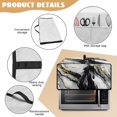 thumbnail image 6 of Renewold Toaster Oven Cover Stain-Resistant Washable Polyester Smart Oven Air Fryer Countertop Appliance Protective Case Home Kitchen Decor, 20.5 x 16.5 x 10 Inches, Horse Marble Black, 6 of 7