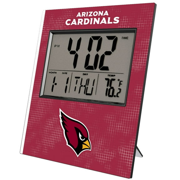 Keyscaper Arizona Cardinals Cross Hatch Digital Desk Clock