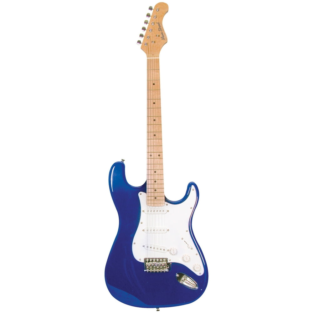 Main Street Guitars MEDCBL Double Cutaway Electric Guitar with Blue