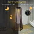 thumbnail image 4 of Outsunny 24" Wicker Solar Floor Lamp, Auto On/Off Outdoor Lamp, Brown, 4 of 10