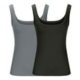 thumbnail image 3 of AherBiu 2pc Going out Tops for Women Low Cut Sleeveless Slim Fitted Plus Size Tank Tops Basic Layer Tshirt, 3 of 4