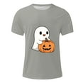 thumbnail image 4 of Handshe Men's Halloween Graphic Print Short Sleeve Round Neck T-Shirt - Comfortable Blouse, 4 of 5