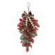 thumbnail image 2 of Árbol de Navidad invertido con bolas rojas, adornos galvanizados y lazo de cinta a cuadros | Decoración navideña para colgar en la ventana, 2 of 5