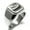 Silver, variant on Stainless Steel Letter S Initial 3D Monogram Engraved Engraved Square Flat Top Biker Style Polished Signet Ring