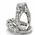 thumbnail image 6 of HeartsAndYou 2.3ct Round Cut Moissanite Milgrain Vintage Inspired Engagement Ring for Women 18k White Gold over Silver Stylish, 6 of 6