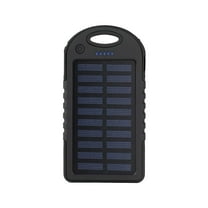 5000mAh Solar Power Bank,Portable Solar Charger with Fast Charging for All Smartphones, Outdoor Companion (Black)