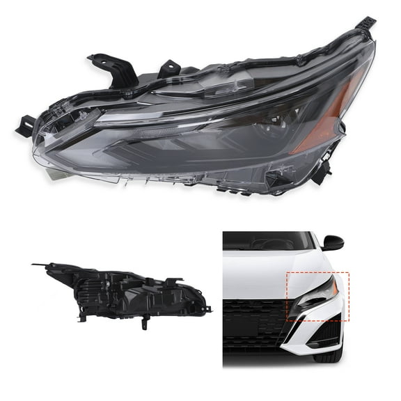 Fits 2023 2024 Nissan Altima Full LED Headlight Lamp Assembly Left Driver Black