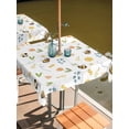 thumbnail image 2 of Outdoor Tablecloth with Umbrella Hole for Patio/Picnic/Party/Camping, Flowers Bees Waterproof Table Cloth Square Cover Washable, Spring Cartoon Botanical Tulip Flowers Leaves (54"x 54"), 2 of 8