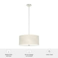 thumbnail image 7 of Hunter - Solhaven 3-light Bleached Alder, Medium Size Pendant Light, Dimmable, Modern Style, Drum Shaped, for Bedrooms, Dining, Living Rooms - 19380, 7 of 7