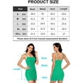 thumbnail image 2 of Robe Cami pour Femmes avec Soutien-Gorge Spaghetti Sangle Longue Débardeur Bodycon Mini Robe, 2 of 7