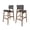 Charcoal, variant on Patchwork Accent Chair Set of 2, Fabric Upholstered Dining Chairs with Tapered Legs, Geometric Pattern, 21W x 18D x 32H, Colorful