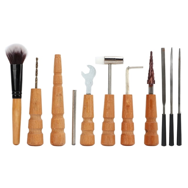 Kit de herramientas de reparación de guitarra, limpieza y mantenimiento con bolsa para ukelele y bajo.