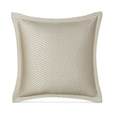 Hotel Collection European Linens Woven Accent 18  Decorative Pillow - White * Color: White Metallic * Size: 18  x 18  * Material: 55% Cotton / 45% Polyester * Made in Portugal Refine your bedroom style with the luxe look of this Woven Accent square decorative pillow from Hotel Collection  featuring a sharp zig-zag pattern and classic flange trim. * Dimensions: 18  x 18  * Zig-zag pattern * Flange trim * Color: white * Shell: cotton/polyester; fill:polyeter * Spot clean * Imported